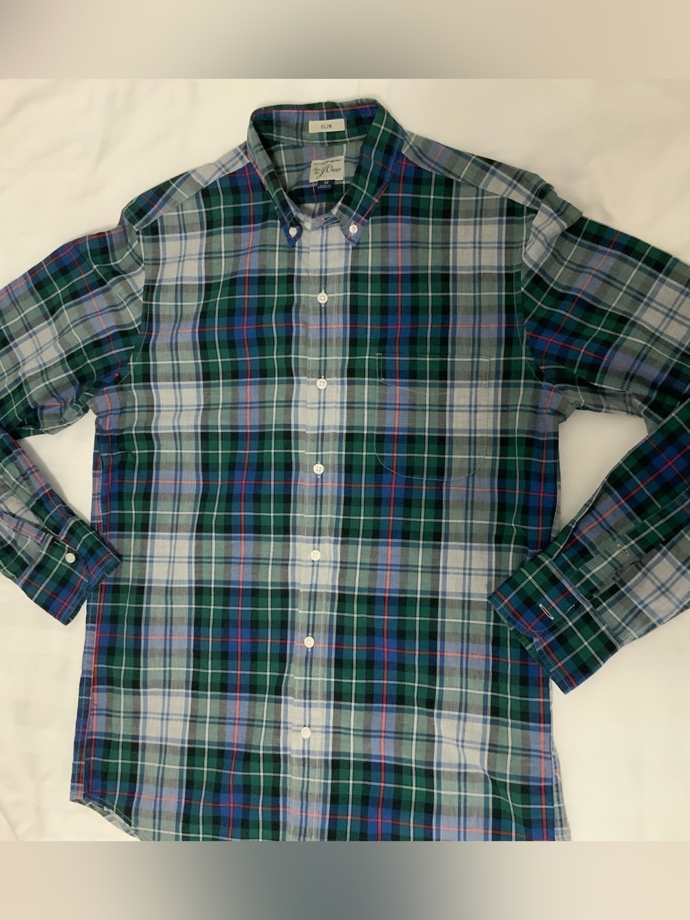 J.Crew plaid slim cut shirt